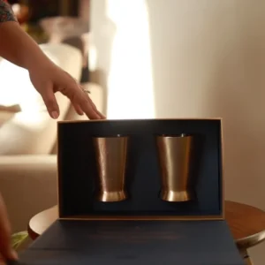 Hariyali Vintage Zardozi Coasters - Set of 2 | Elegant Handcrafted Decor